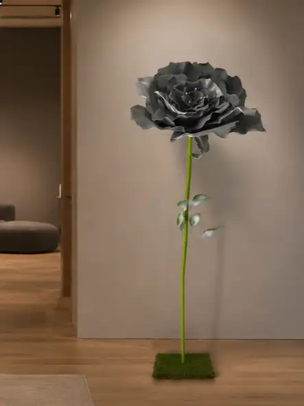 Scintillantea Grigia Sala moderna con design minimalista2