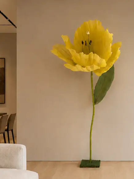 Tulipano Giallo Spazio moderno e accogliente in beige2
